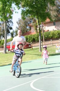 Child riding a bike
