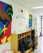 Classroom set up to welcome students