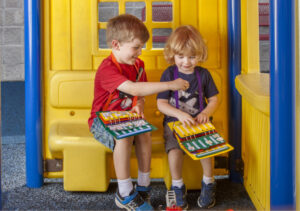 Children using PECS books