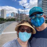 Andy and Lori wearing masks
